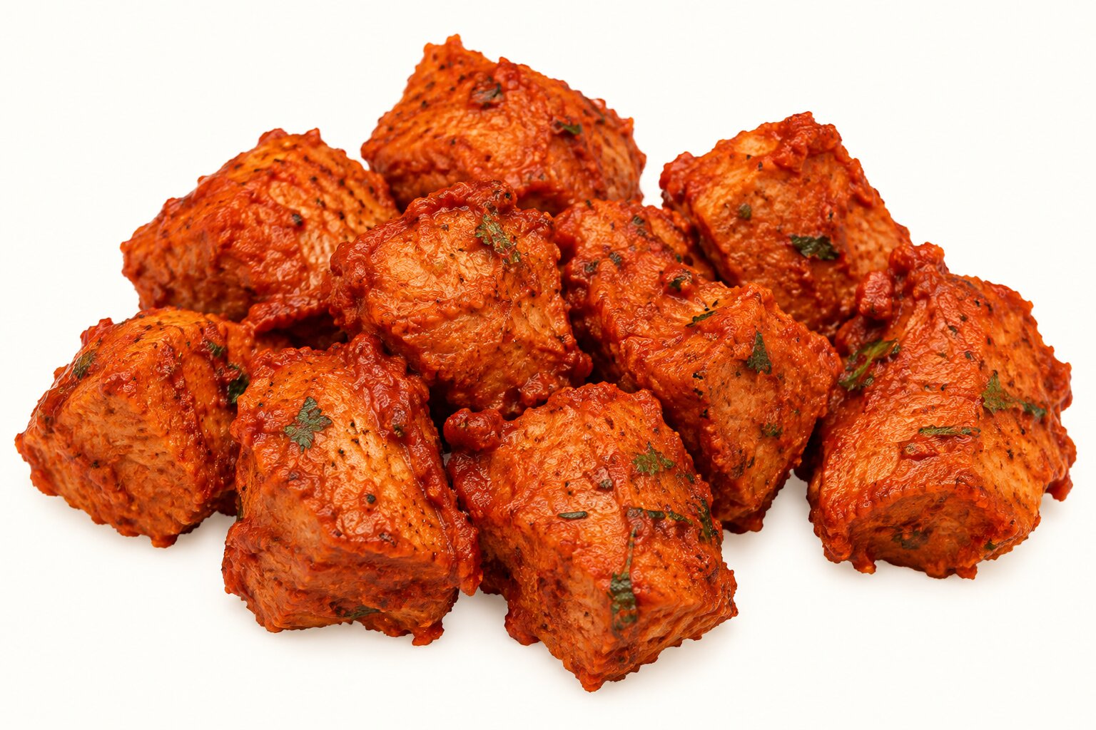Raw, marinated tikka