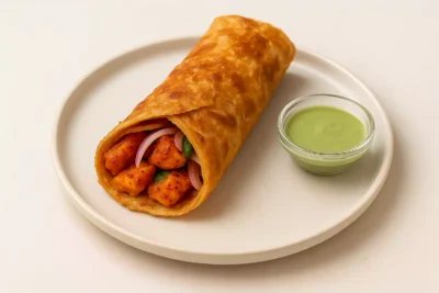 Kathi Roll with Mint Sauce