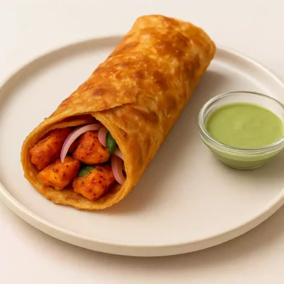 Kathi Roll with Mint Sauce